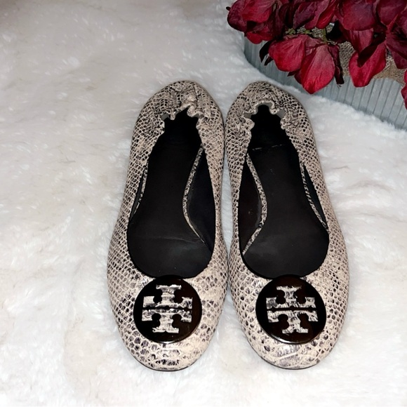 TORY BURCH Reva Snake Print Flat - Picture 2 of 6